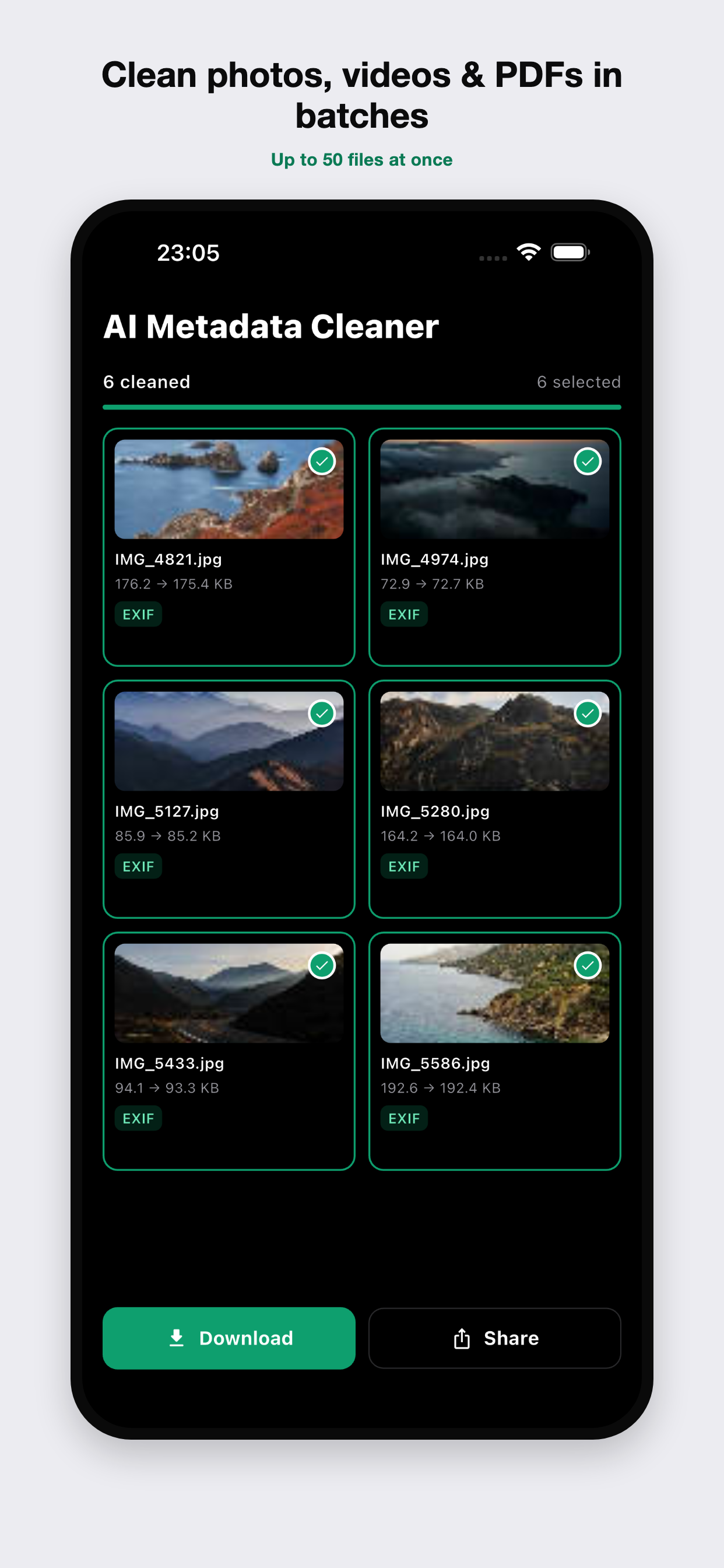 C2PACleaner iPhone app screenshot