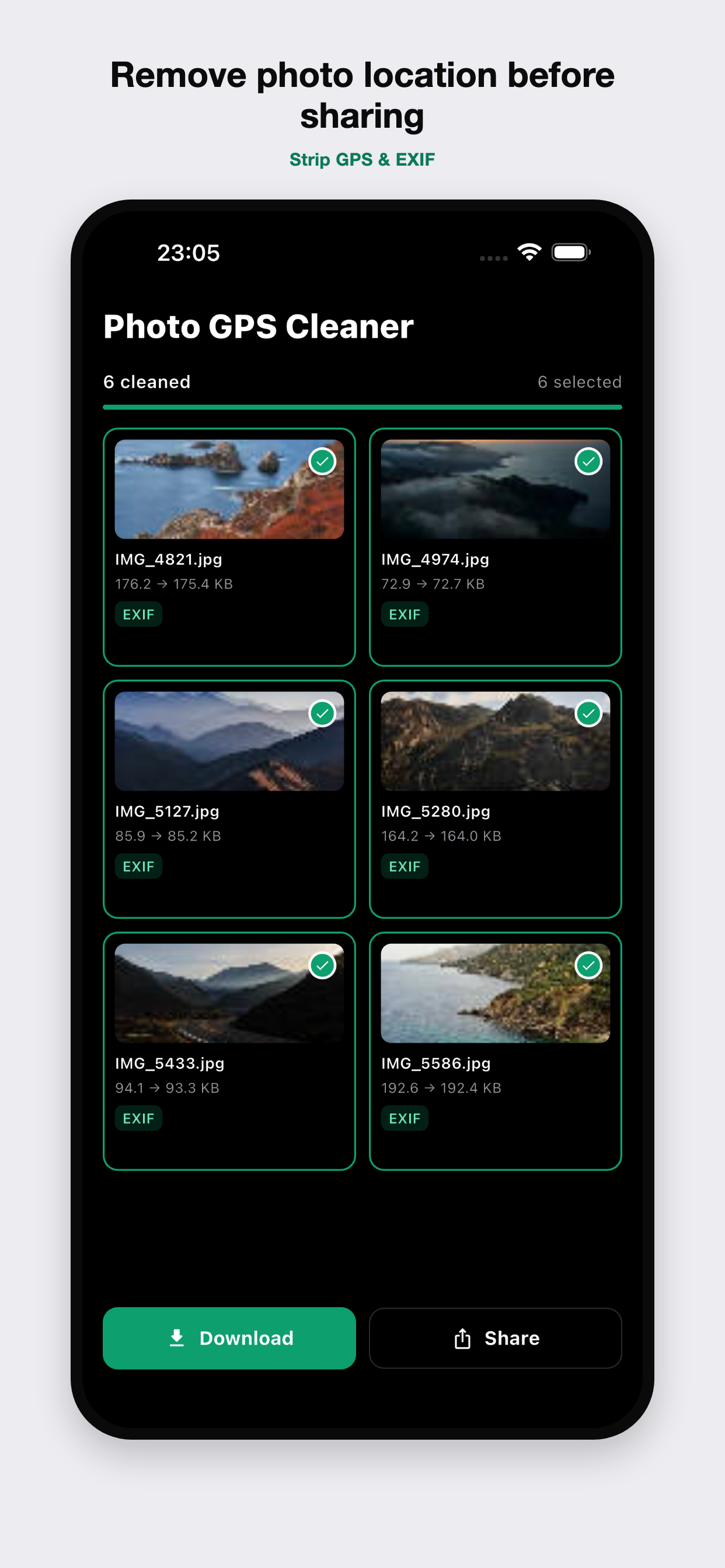 C2PACleaner iPhone app screenshot