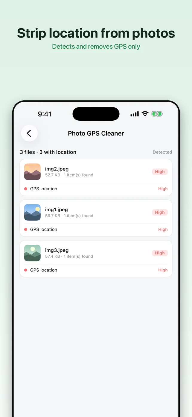 C2PACleaner iPhone app screenshot